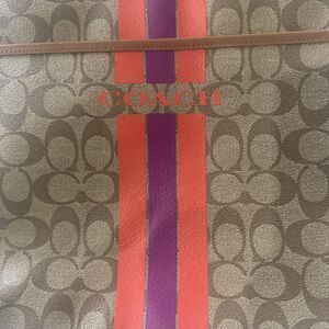 Coach Signature Stripe Canvas Crossbody Bag – Pre-Owned